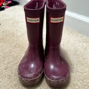 Girls purple hunter rain boots